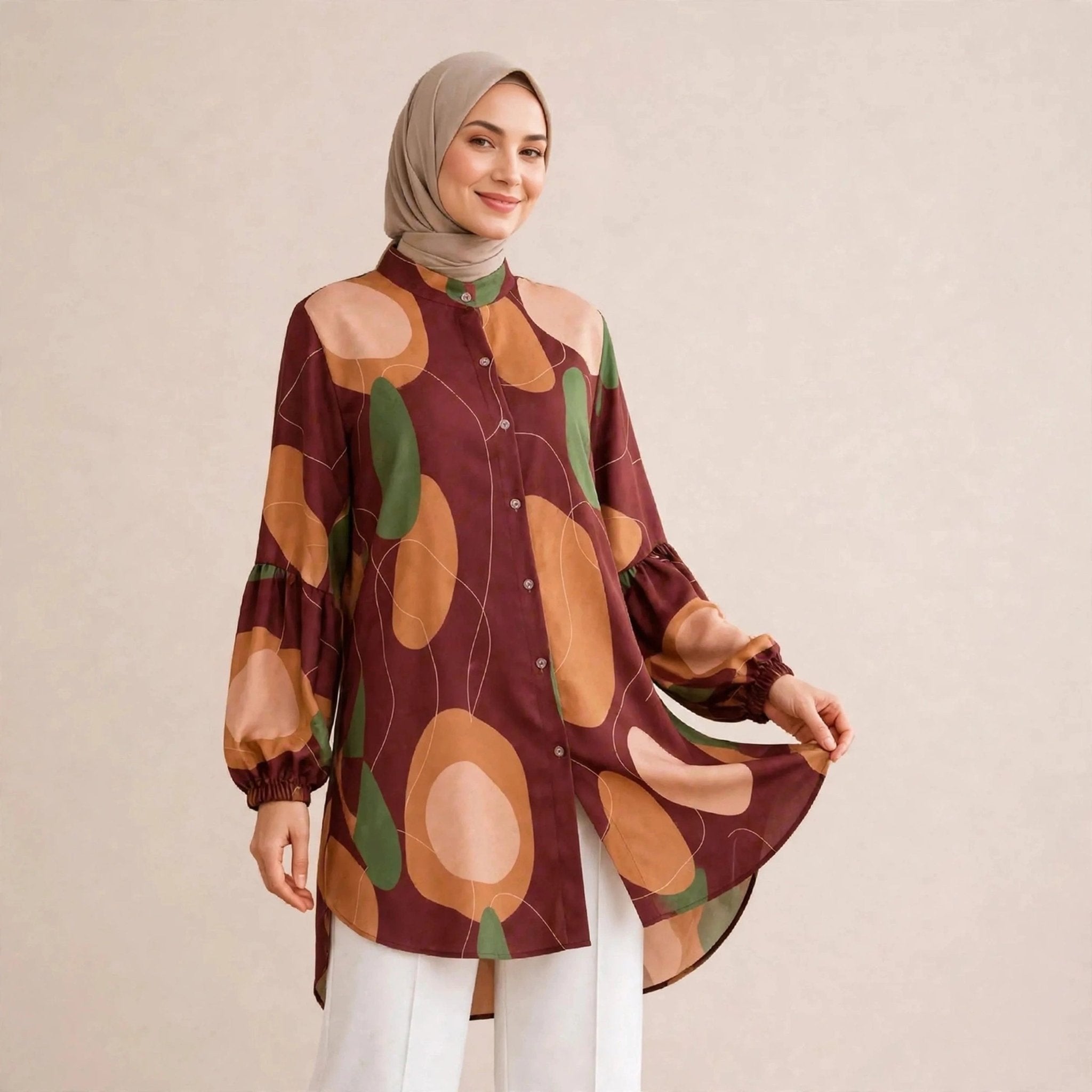 BELINDA BLOUSE - LENGAN BALLOON (BLOUSE SAHAJA) - AL Rubab Fashion MY