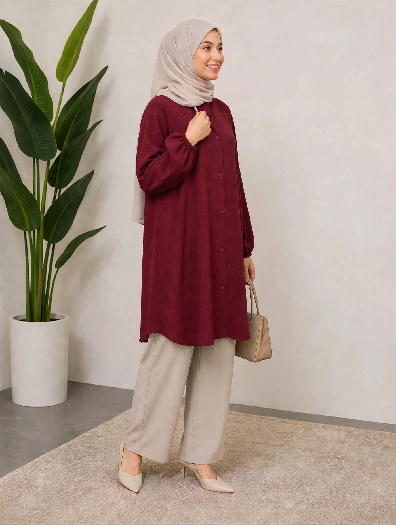 KEISHA Blouse CEY Ironless - AL Rubab Fashion MY