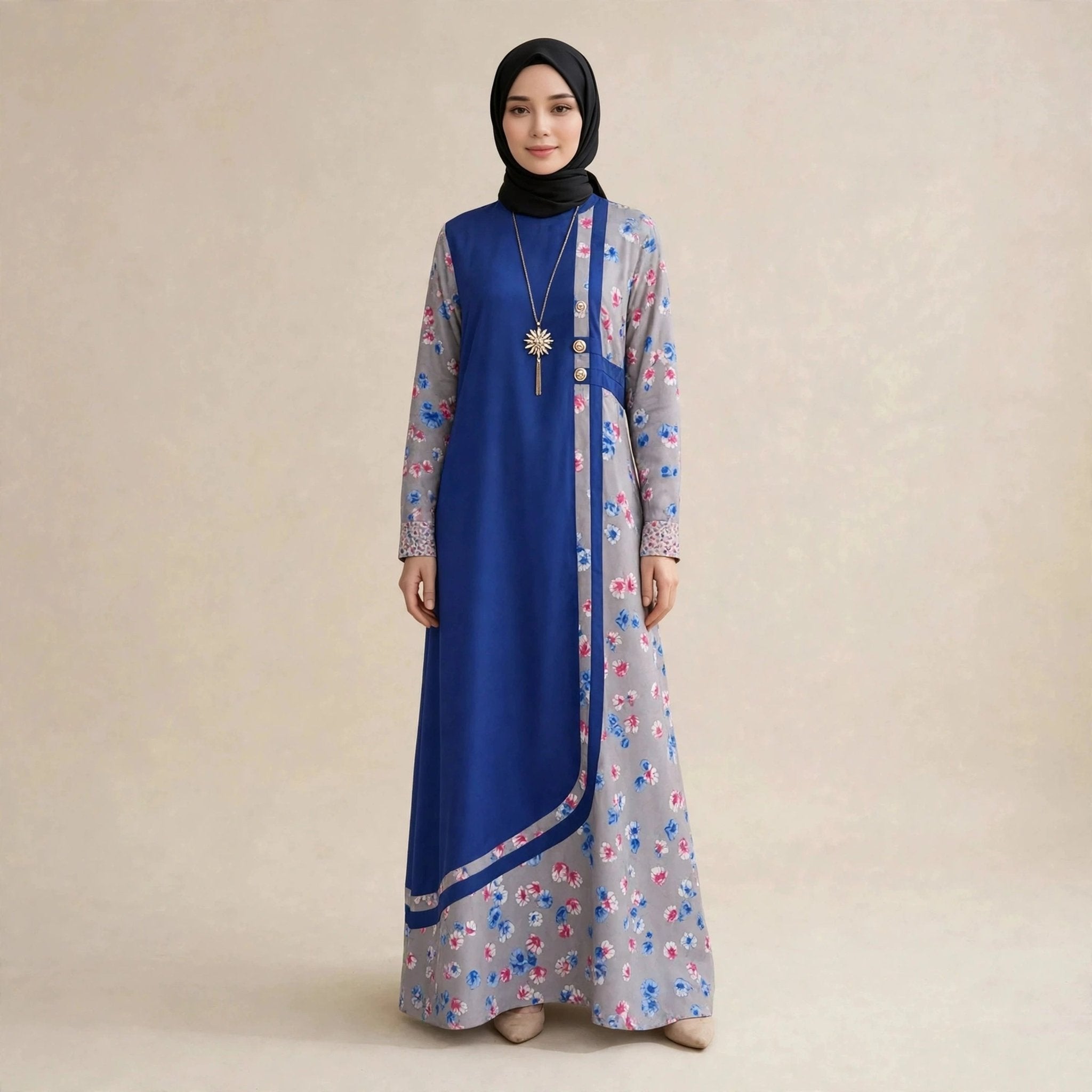 ROSALINDA MAXI DRESS BERCORA - AL Rubab Fashion MY