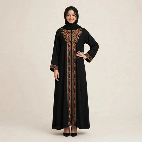 ABAYA CARDIGAN - NIDHA LACE SULAM - AL Rubab Fashion MY