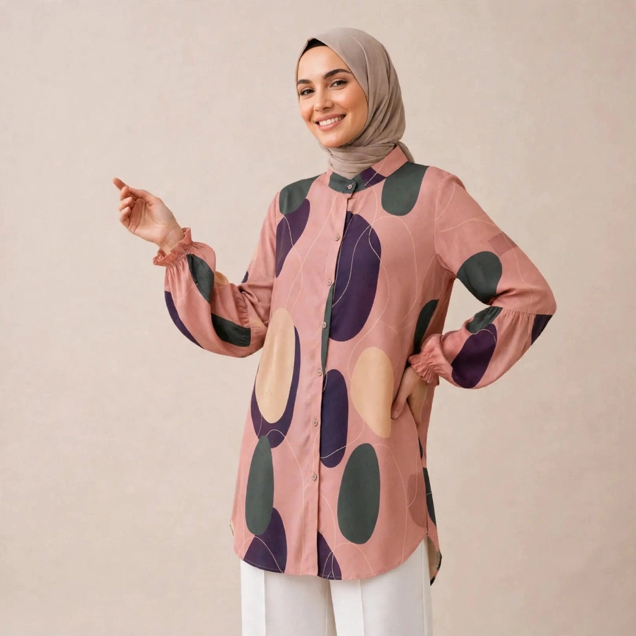 BELINDA BLOUSE - LENGAN BALLOON (BLOUSE SAHAJA) - AL Rubab Fashion MY