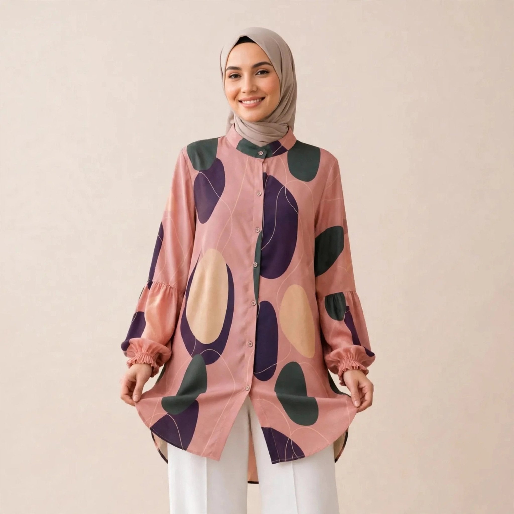 BELINDA BLOUSE - LENGAN BALLOON (BLOUSE SAHAJA) - AL Rubab Fashion MY