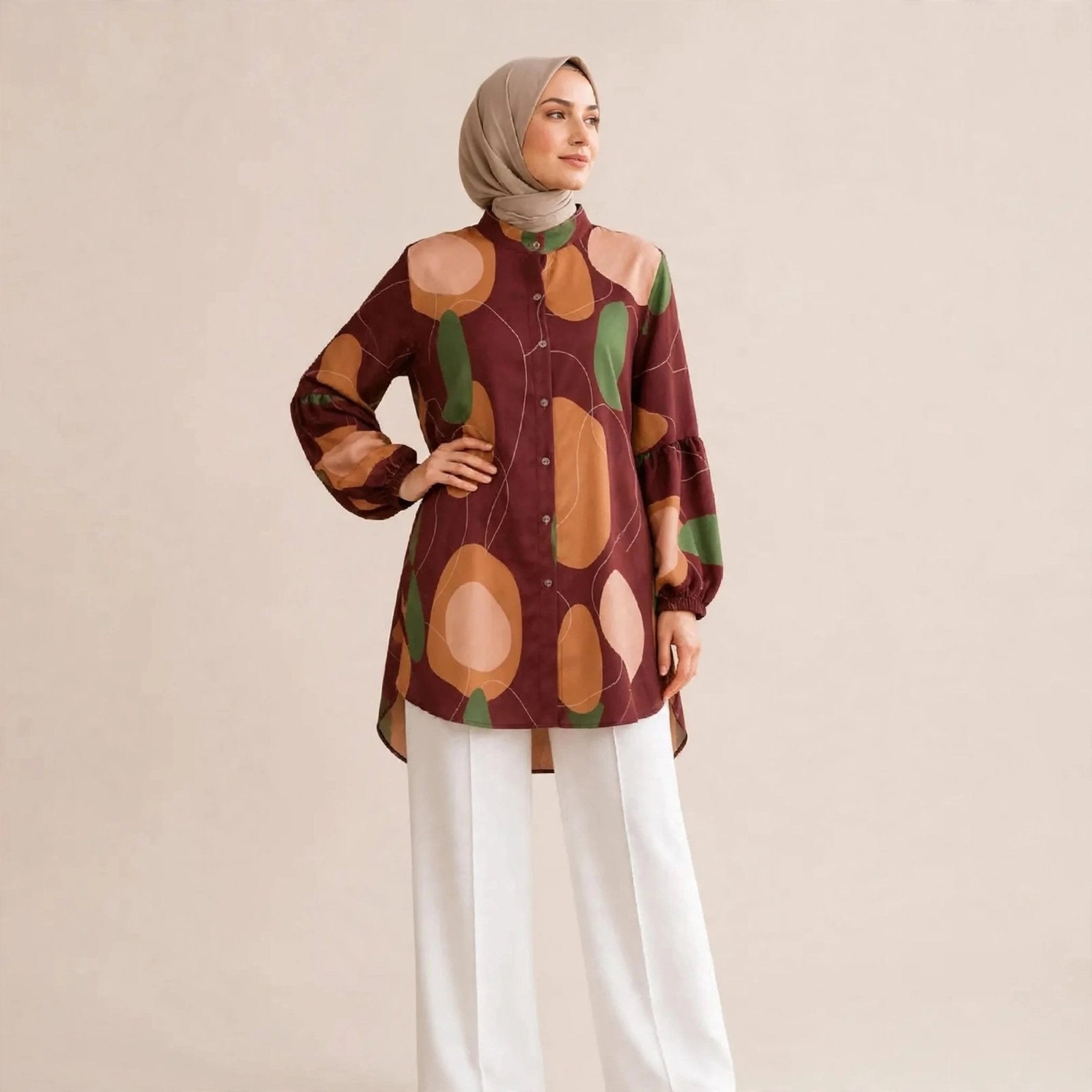 BELINDA BLOUSE - LENGAN BALLOON (BLOUSE SAHAJA) - AL Rubab Fashion MY