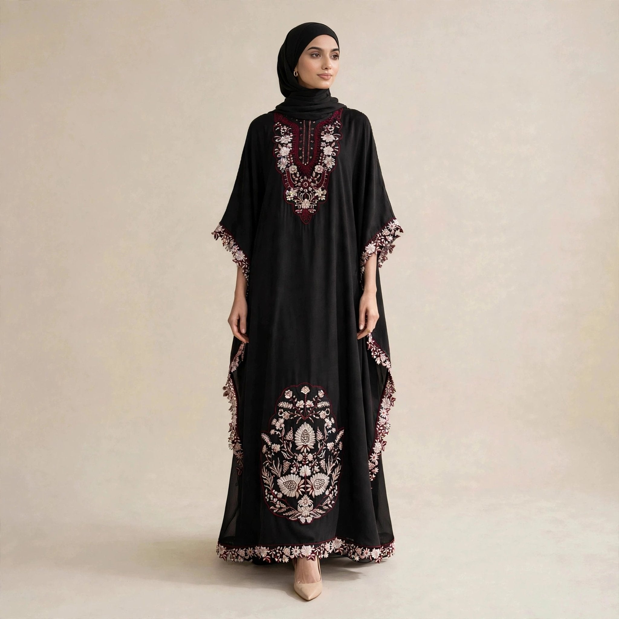 BUTTERFLY KAFTAN SULAM BUNGA - AL Rubab Fashion MY