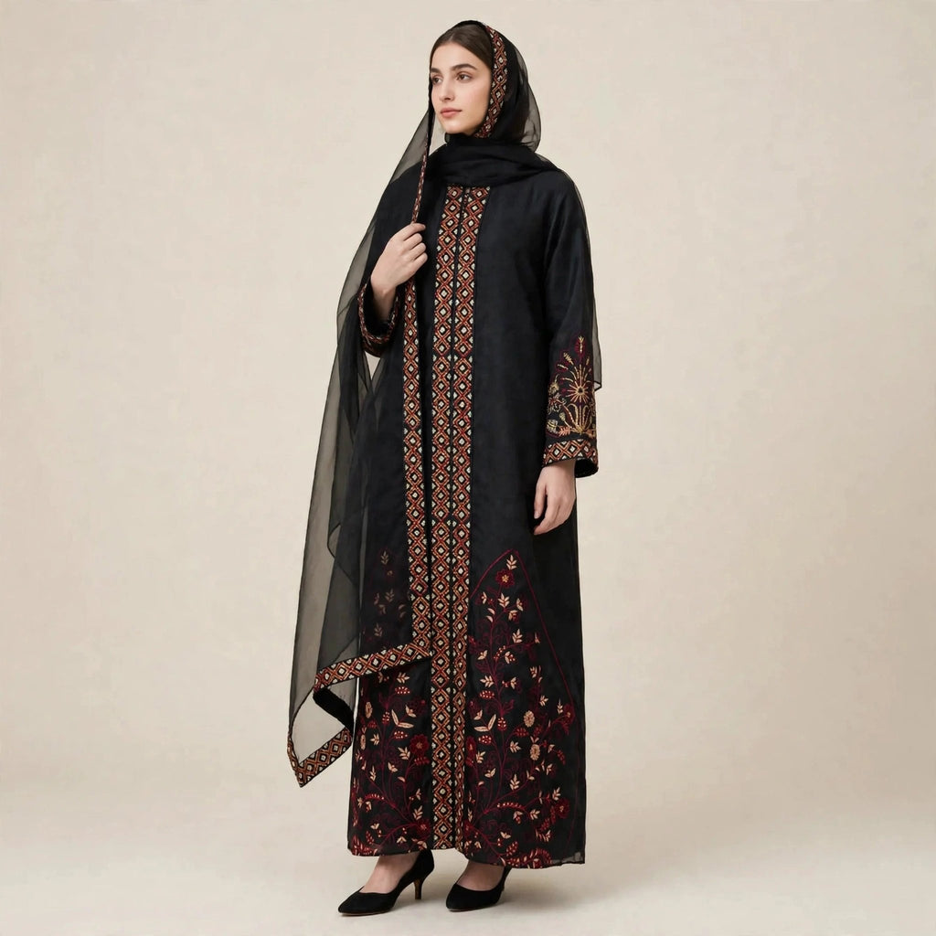 DZAKIYYAH ABAYA ORGANZA + SHAWL - AL Rubab Fashion MY