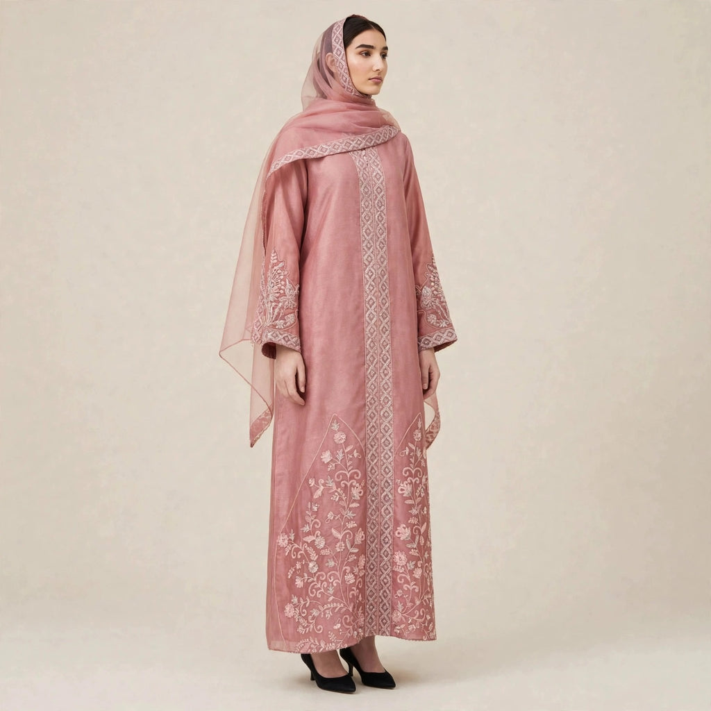 DZAKIYYAH ABAYA ORGANZA + SHAWL - AL Rubab Fashion MY