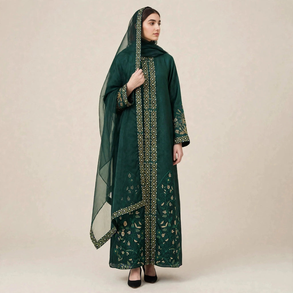 DZAKIYYAH ABAYA ORGANZA + SHAWL - AL Rubab Fashion MY