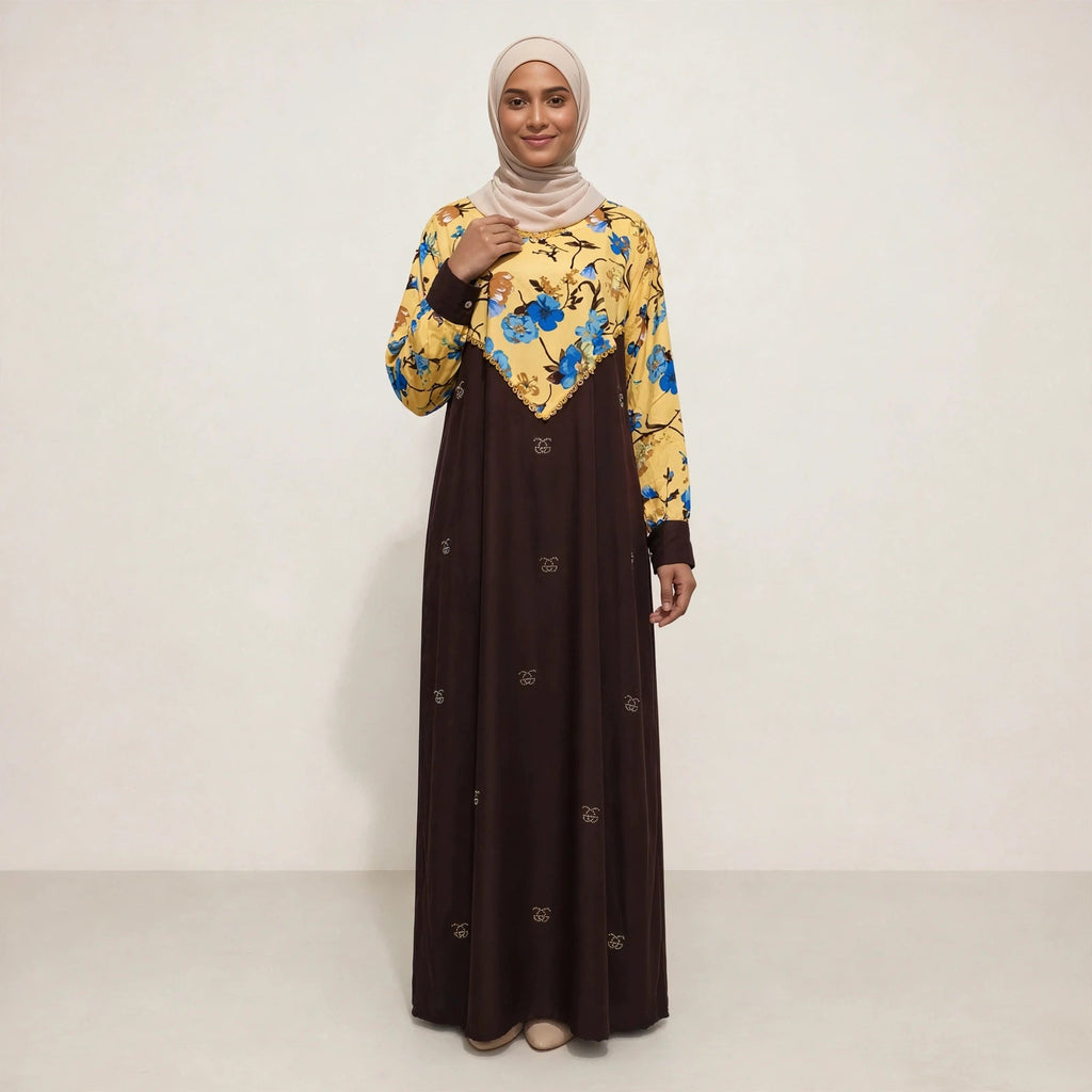 HUMAIRAH ABAYA NIDA + VISCOSE - AL Rubab Fashion MY