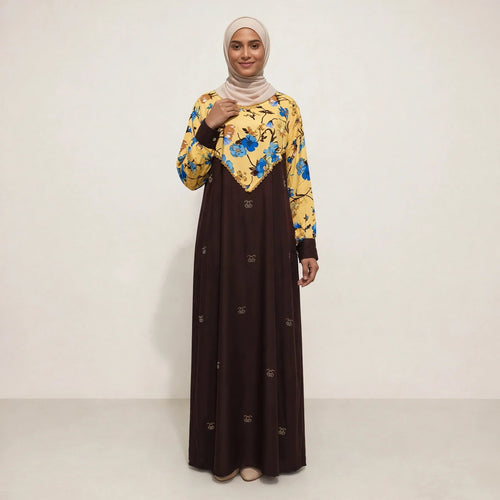 HUMAIRAH ABAYA NIDA + VISCOSE - AL Rubab Fashion MY