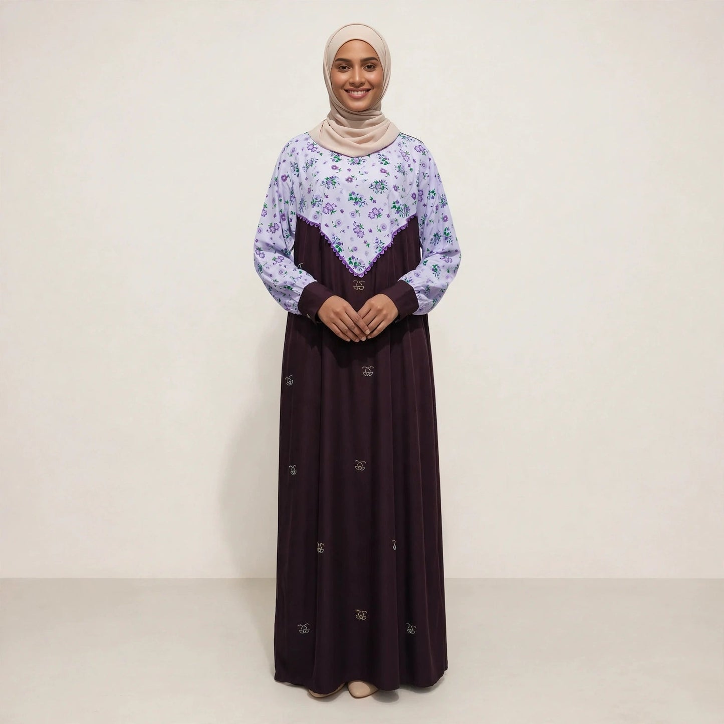 HUMAIRAH ABAYA NIDA + VISCOSE - AL Rubab Fashion MY