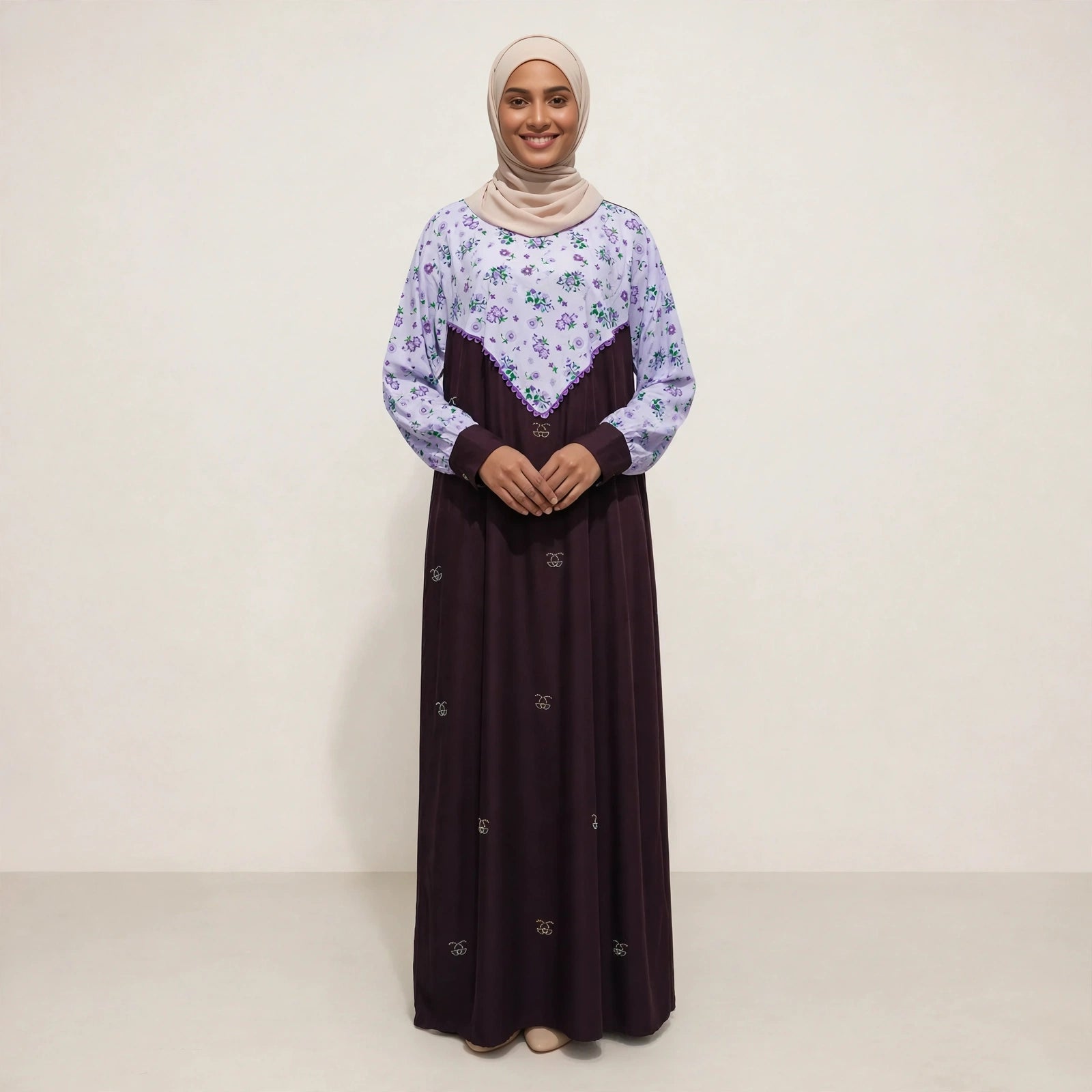 HUMAIRAH ABAYA NIDA + VISCOSE - AL Rubab Fashion MY