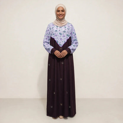HUMAIRAH ABAYA NIDA + VISCOSE - AL Rubab Fashion MY