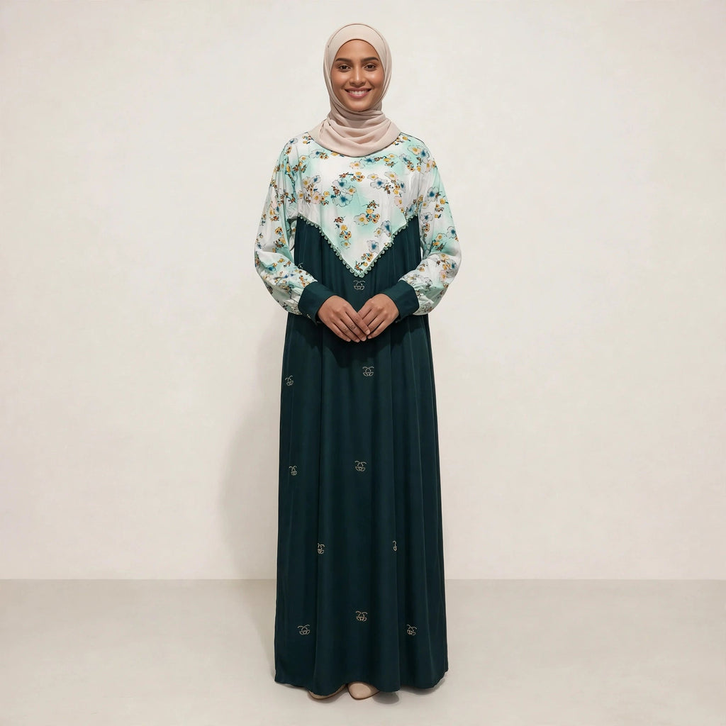 HUMAIRAH ABAYA NIDA + VISCOSE - AL Rubab Fashion MY