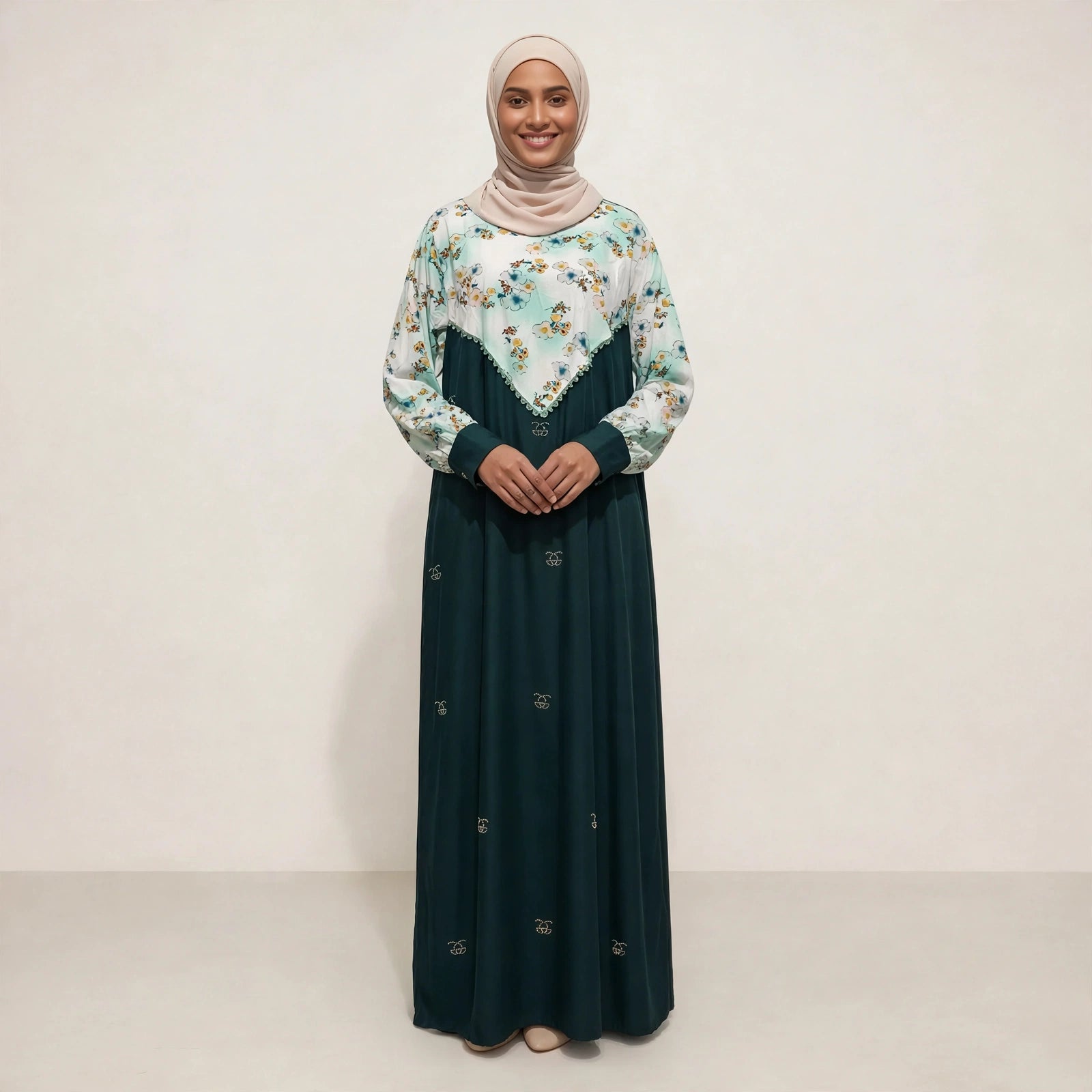 HUMAIRAH ABAYA NIDA + VISCOSE - AL Rubab Fashion MY