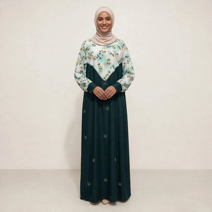 HUMAIRAH ABAYA NIDA + VISCOSE - AL Rubab Fashion MY
