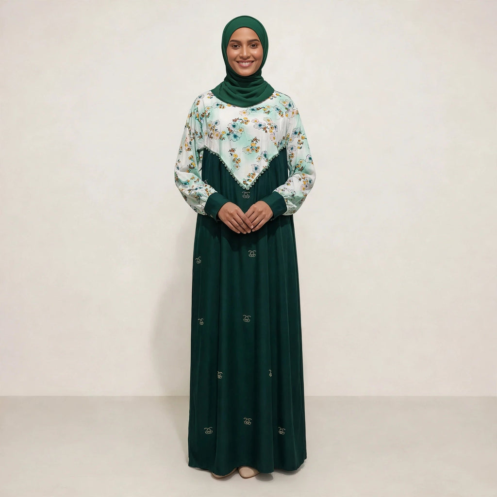 HUMAIRAH ABAYA NIDA + VISCOSE - AL Rubab Fashion MY