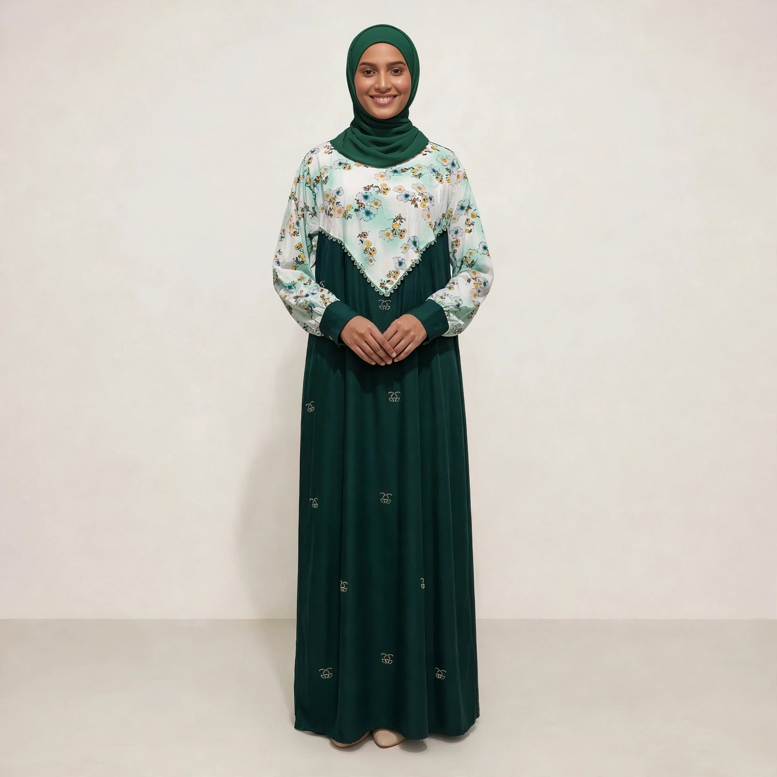 HUMAIRAH ABAYA NIDA + VISCOSE - AL Rubab Fashion MY