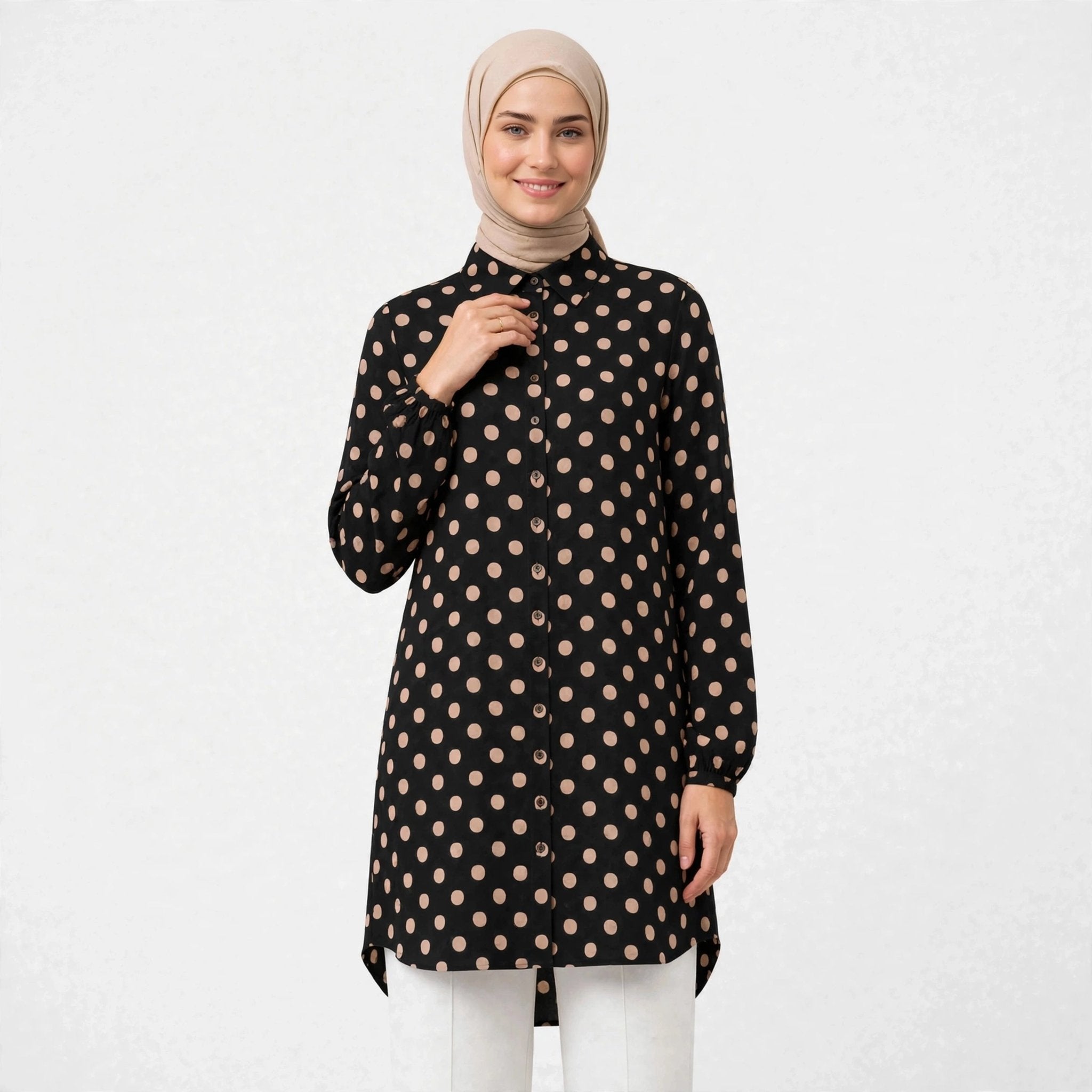 ISABELLA POLKADOT BLOUSE (BLOUSE SAHAJA) - AL Rubab Fashion MY