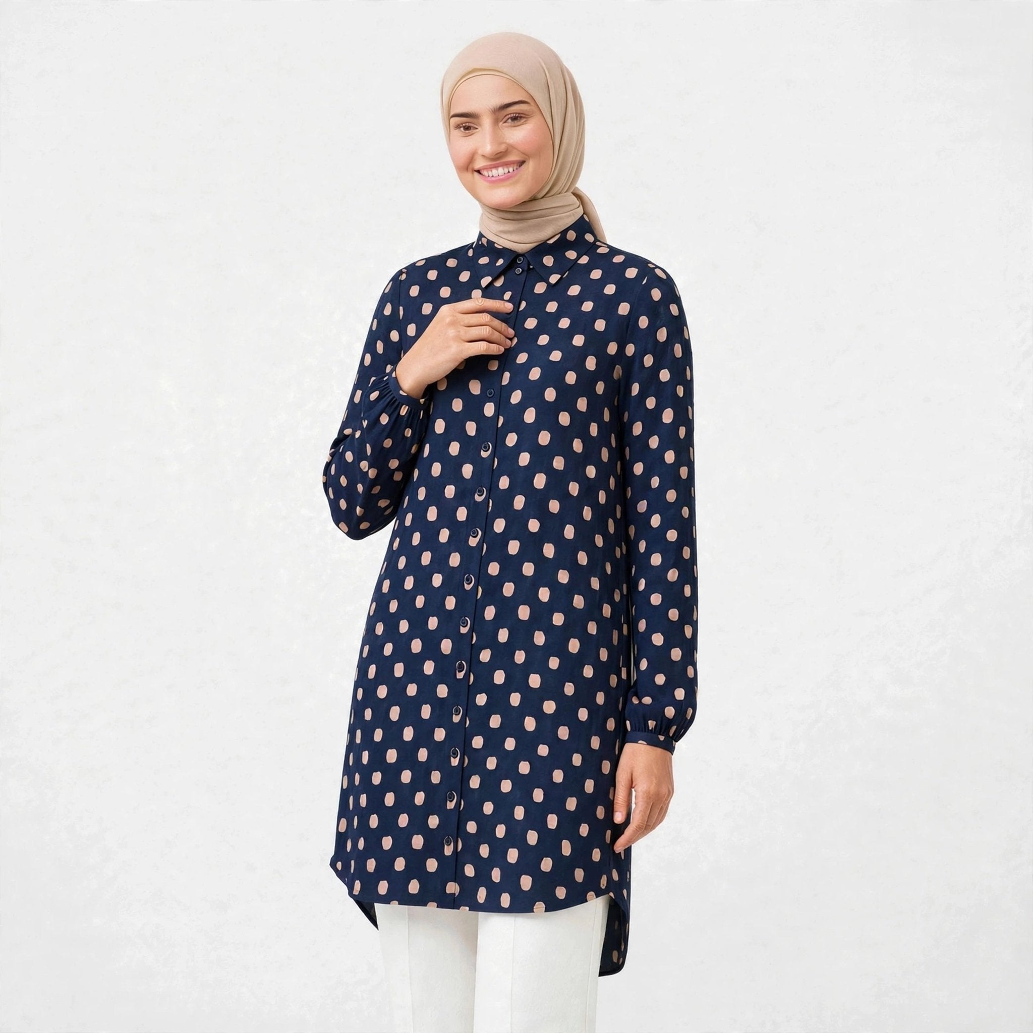 ISABELLA POLKADOT BLOUSE (BLOUSE SAHAJA) - AL Rubab Fashion MY