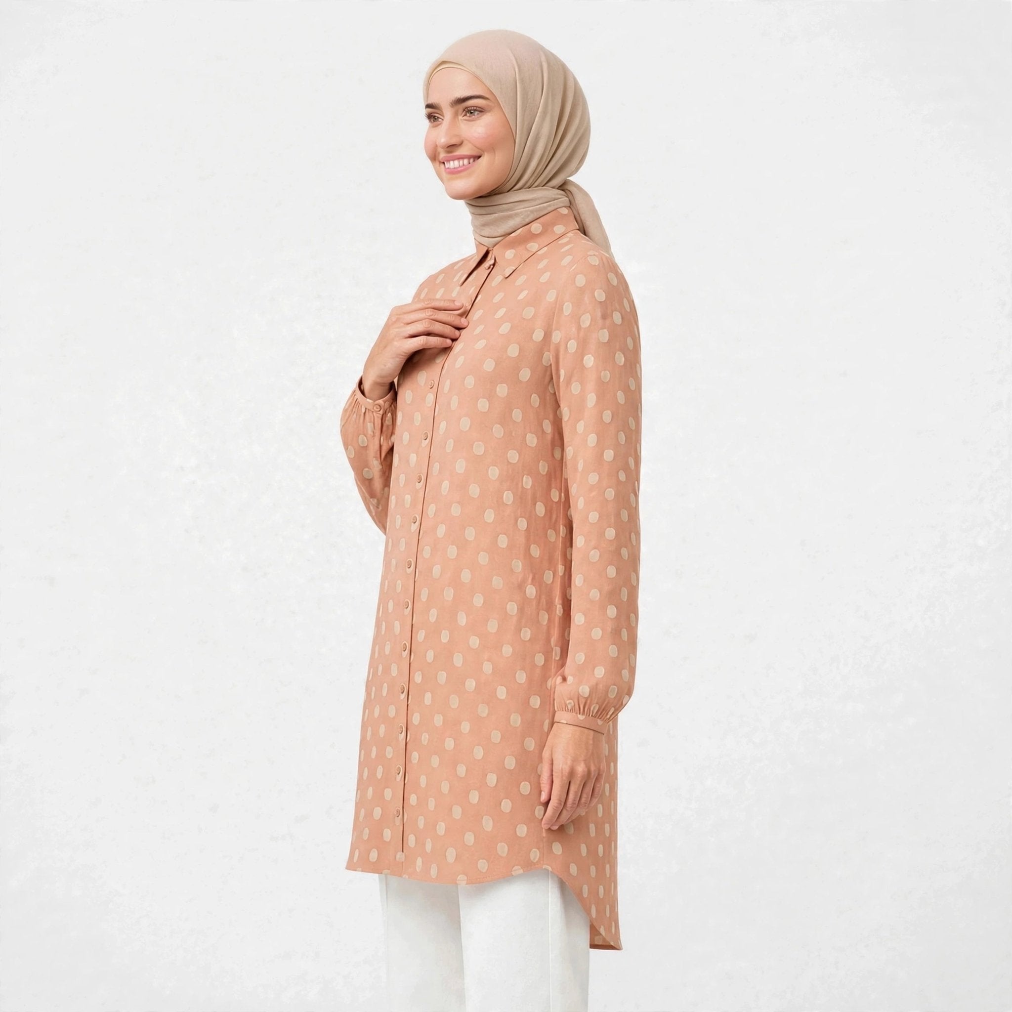 ISABELLA POLKADOT BLOUSE (BLOUSE SAHAJA) - AL Rubab Fashion MY