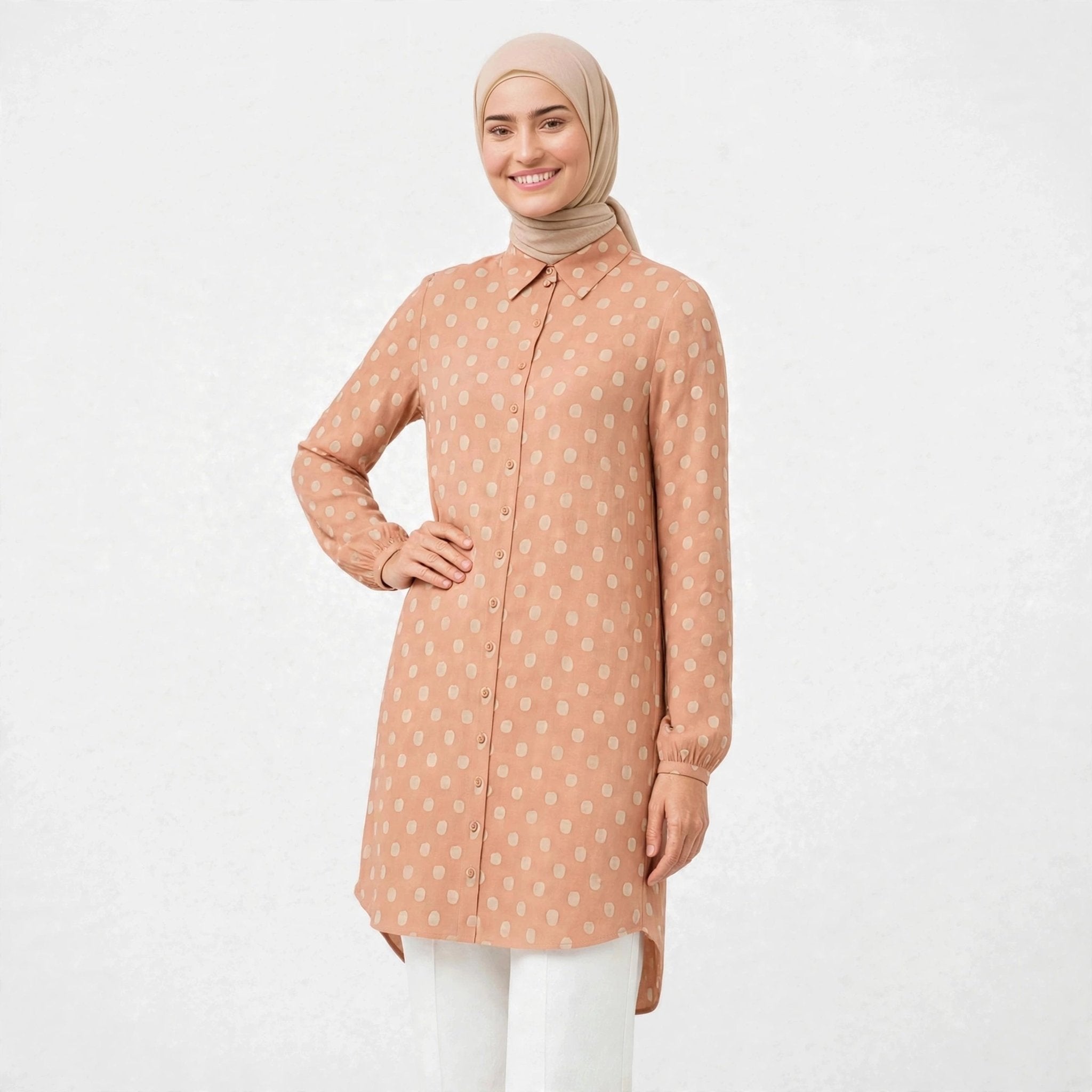 ISABELLA POLKADOT BLOUSE (BLOUSE SAHAJA) - AL Rubab Fashion MY