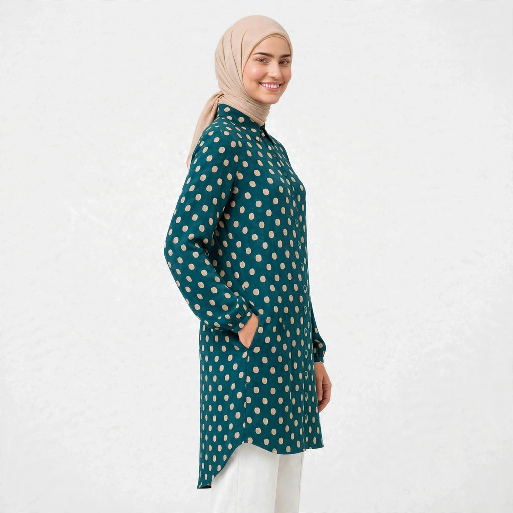 ISABELLA POLKADOT BLOUSE (BLOUSE SAHAJA) - AL Rubab Fashion MY