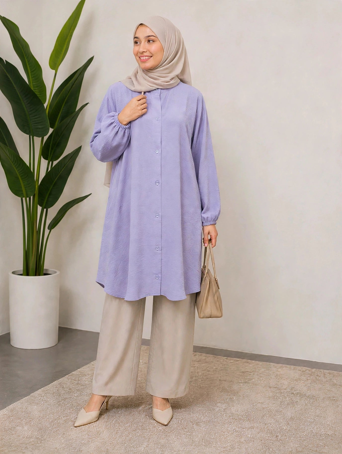 KEISHA Blouse CEY Ironless - AL Rubab Fashion MY