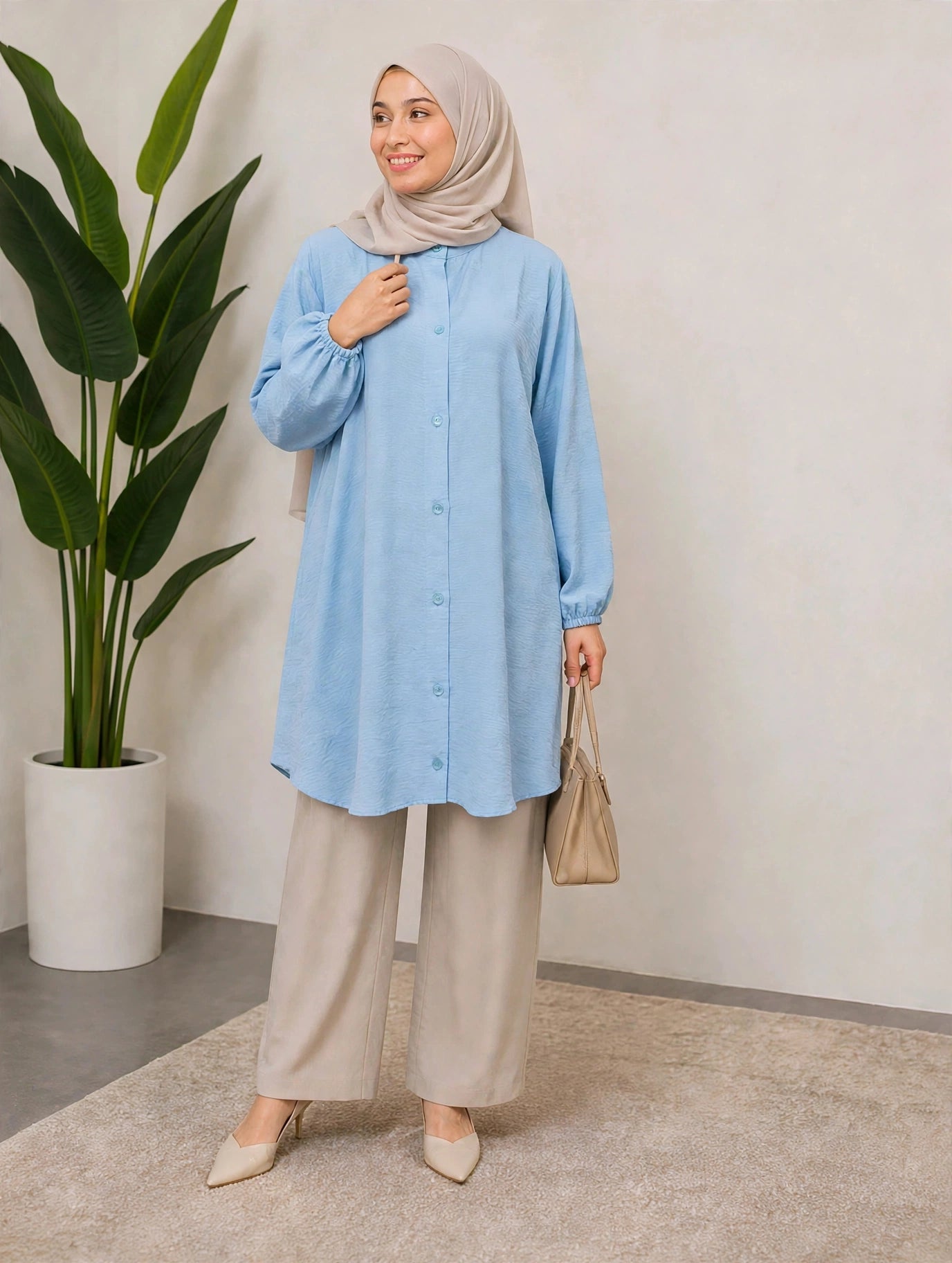 KEISHA Blouse CEY Ironless - AL Rubab Fashion MY