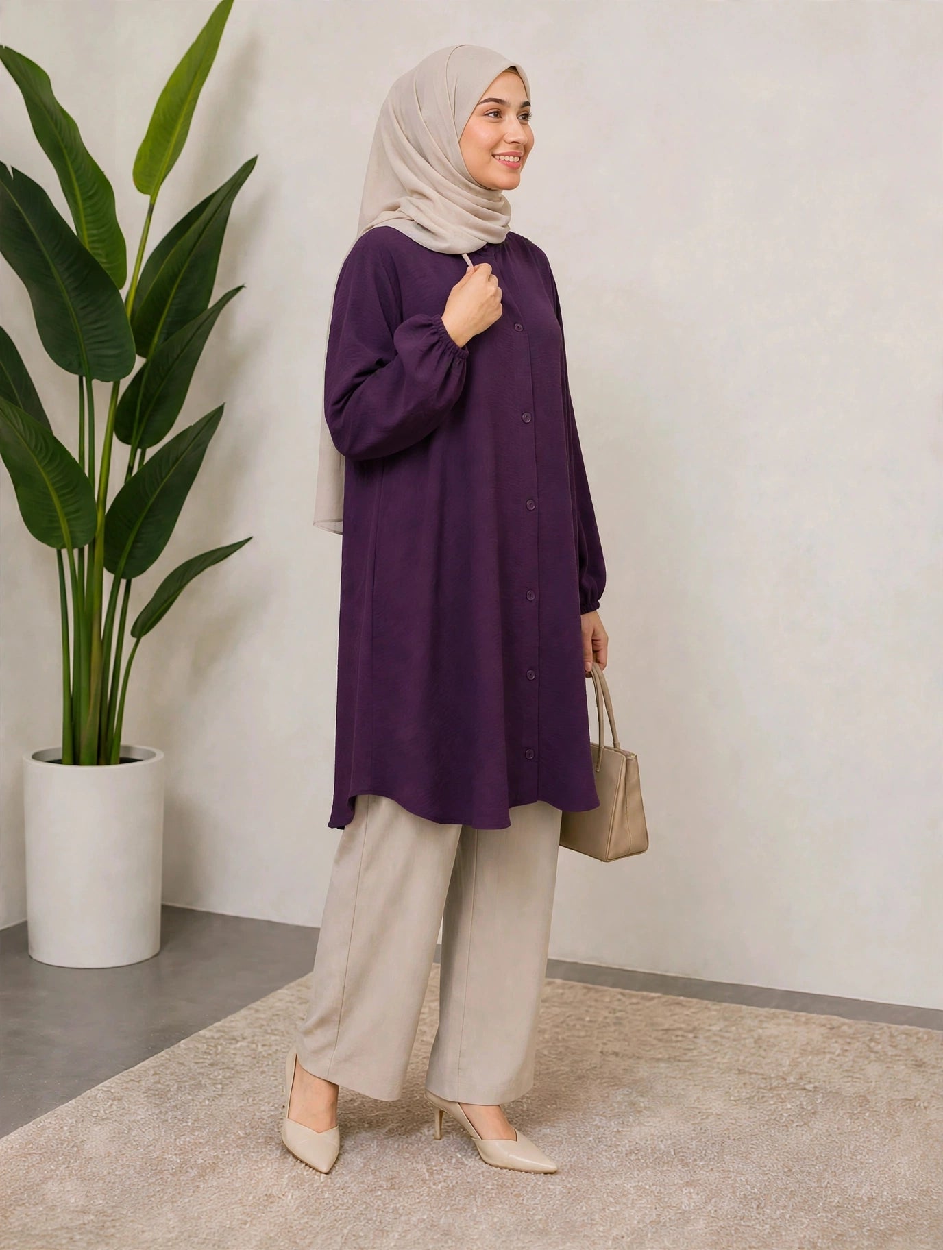 KEISHA Blouse CEY Ironless - AL Rubab Fashion MY