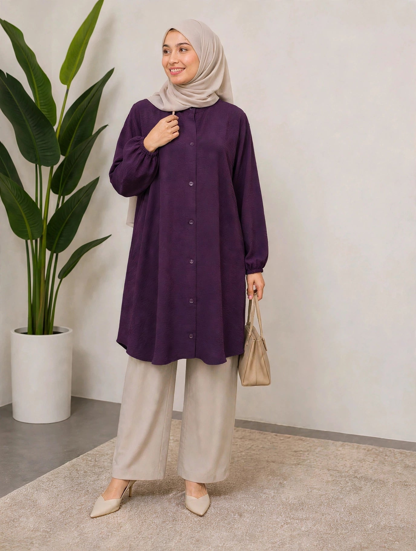 KEISHA Blouse CEY Ironless - AL Rubab Fashion MY