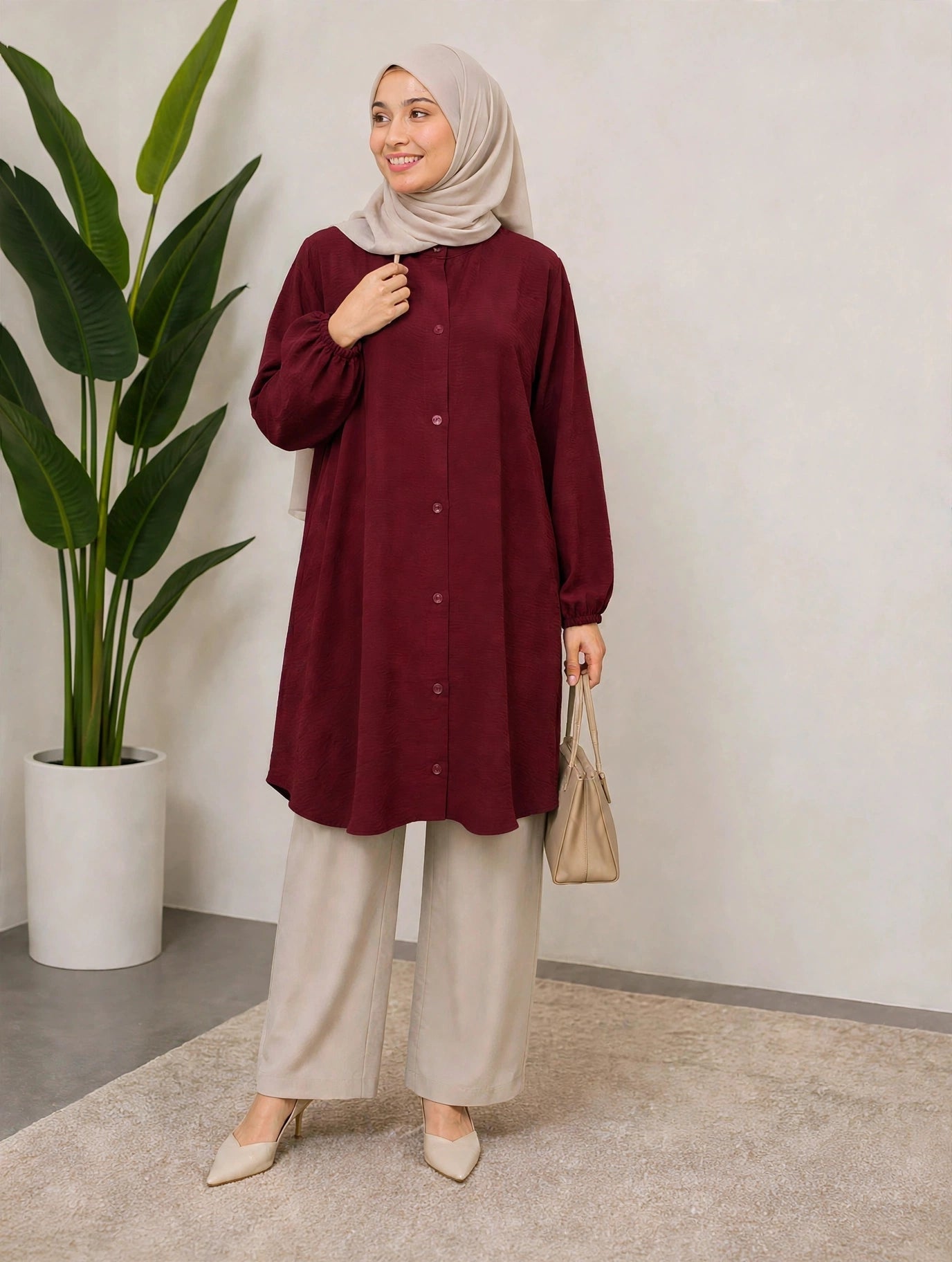 KEISHA Blouse CEY Ironless - AL Rubab Fashion MY