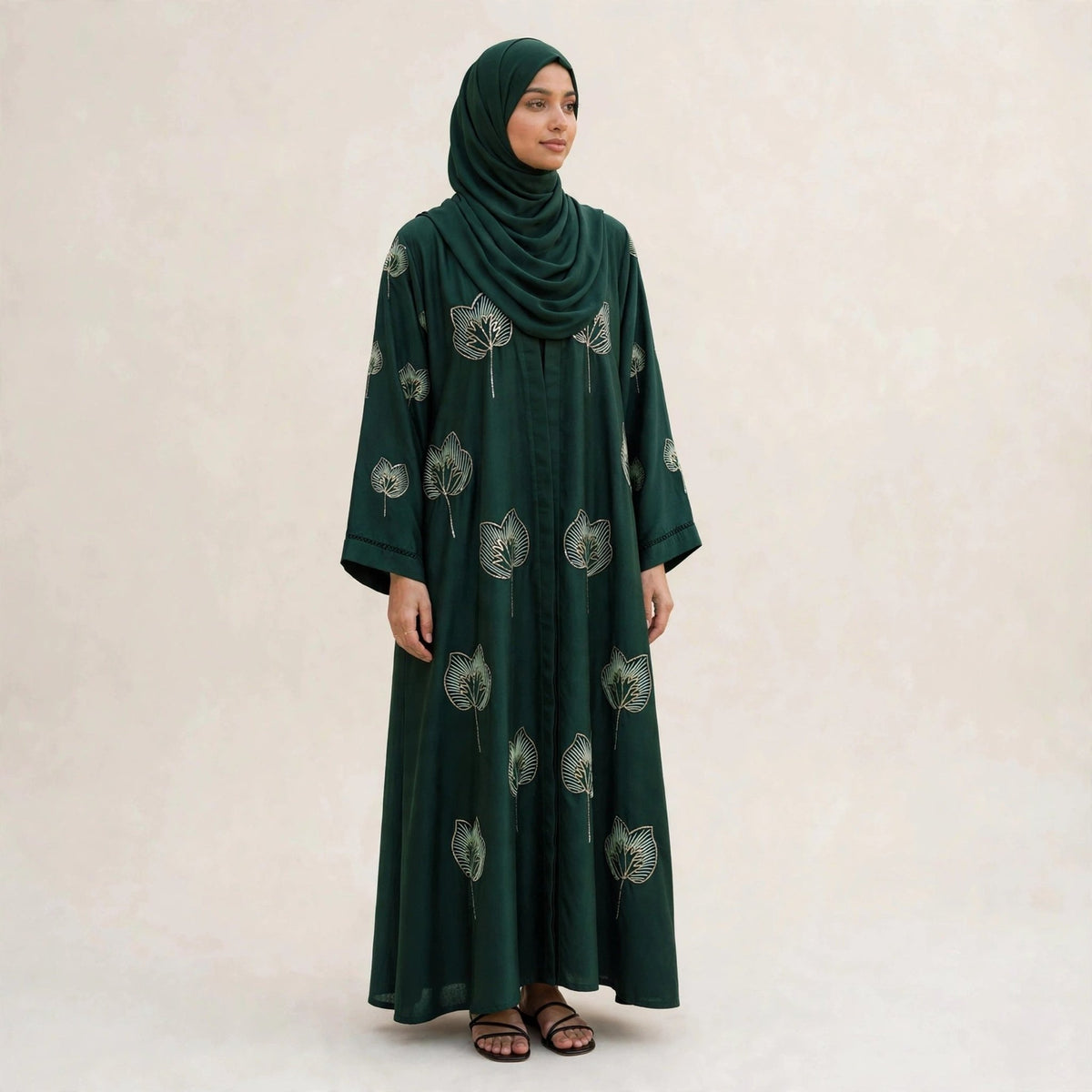 KIRANA CARDIGAN ABAYA EMBROIDERY - AL Rubab Fashion MY
