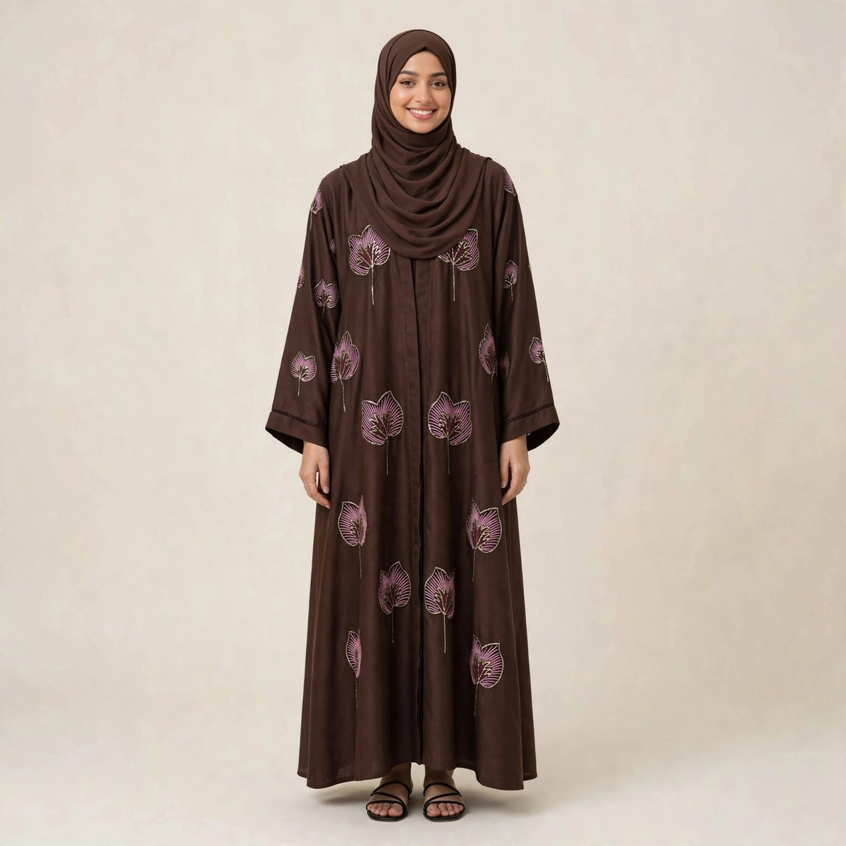 KIRANA CARDIGAN ABAYA EMBROIDERY - AL Rubab Fashion MY