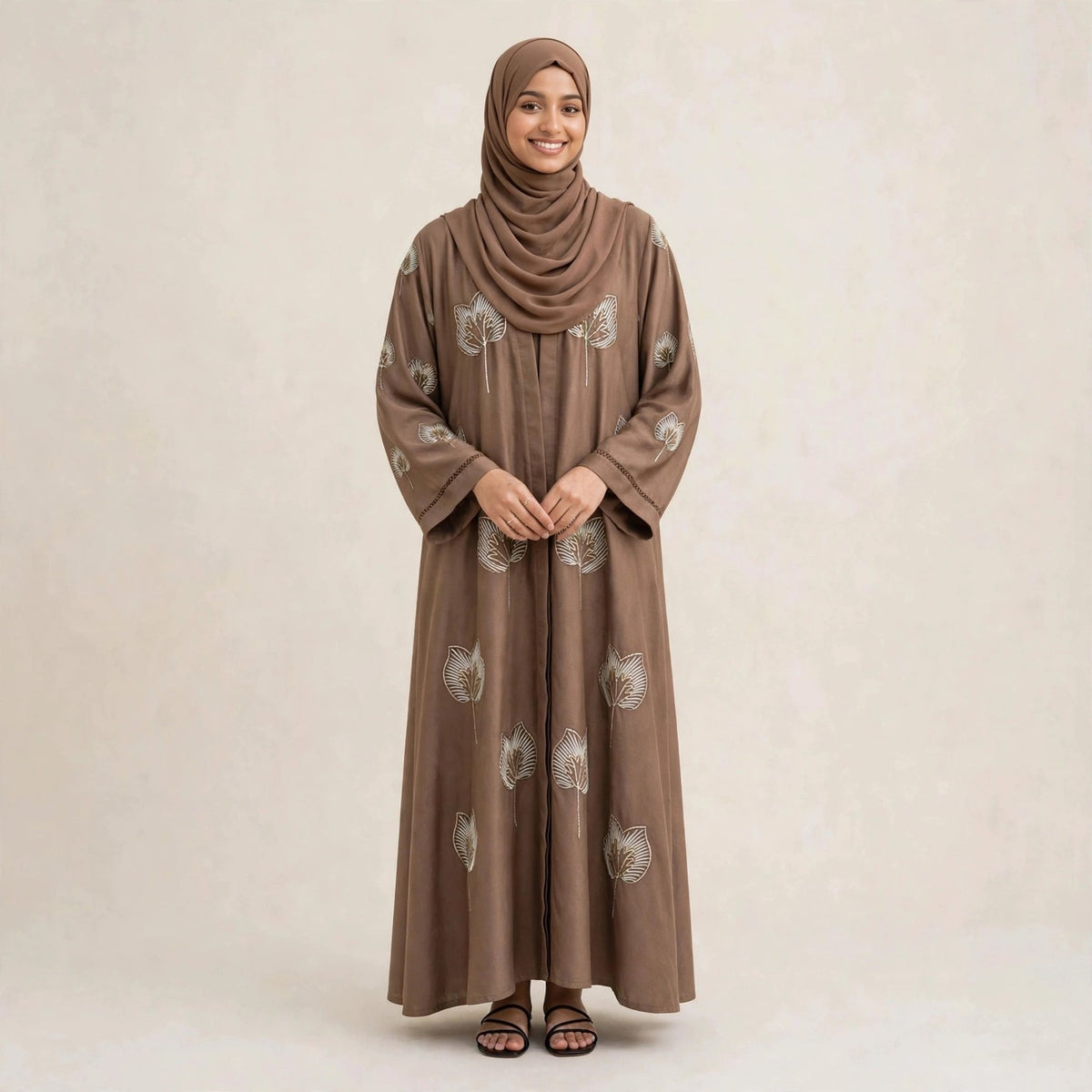 KIRANA CARDIGAN ABAYA EMBROIDERY - AL Rubab Fashion MY