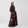 LATEEFA ABAYA ORGANZA WITH SHAWL - AL Rubab Fashion MY