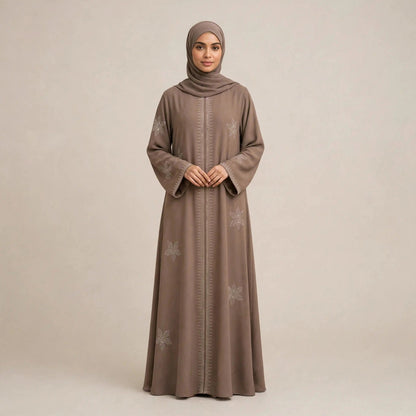 LILY CRYSTAL ABAYA BATU TAMPAL - AL Rubab Fashion MY