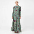 PEONY FLORAL VINTAGE MAXI DRESS - AL Rubab Fashion MY