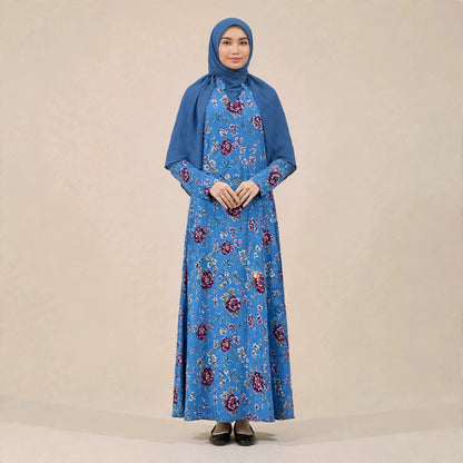 PEONY FLORAL VINTAGE MAXI DRESS - AL Rubab Fashion MY