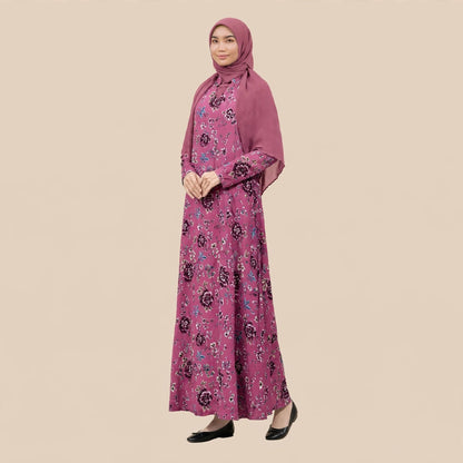 PEONY FLORAL VINTAGE MAXI DRESS - AL Rubab Fashion MY